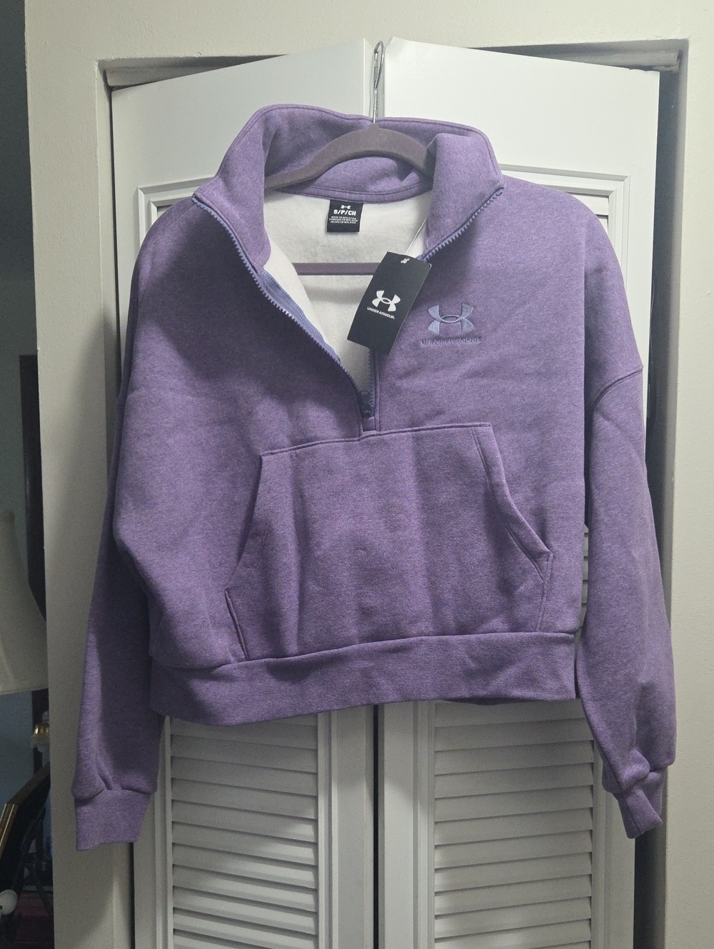 Under Armour Lavender Half-Zip Fleece Pullover